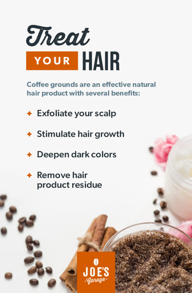 Coffee grounds are an effective natural hair product
